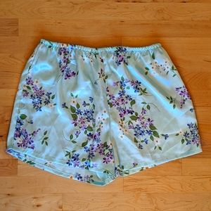Floral Satin Sleep Shorts